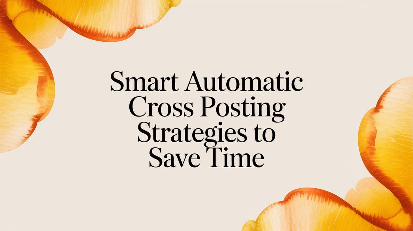 Smart Automatic Cross Posting Strategies to Save Time