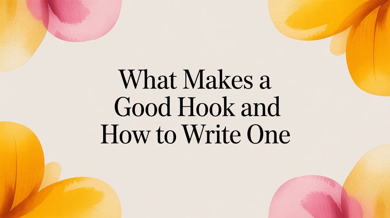 What Makes a Good Hook and How to Write One