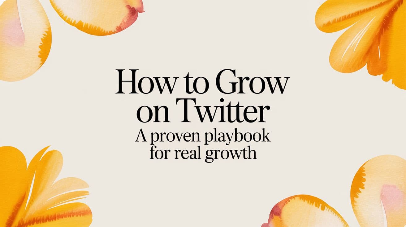 How To Grow On Twitter A Proven Playbook For Real Growth