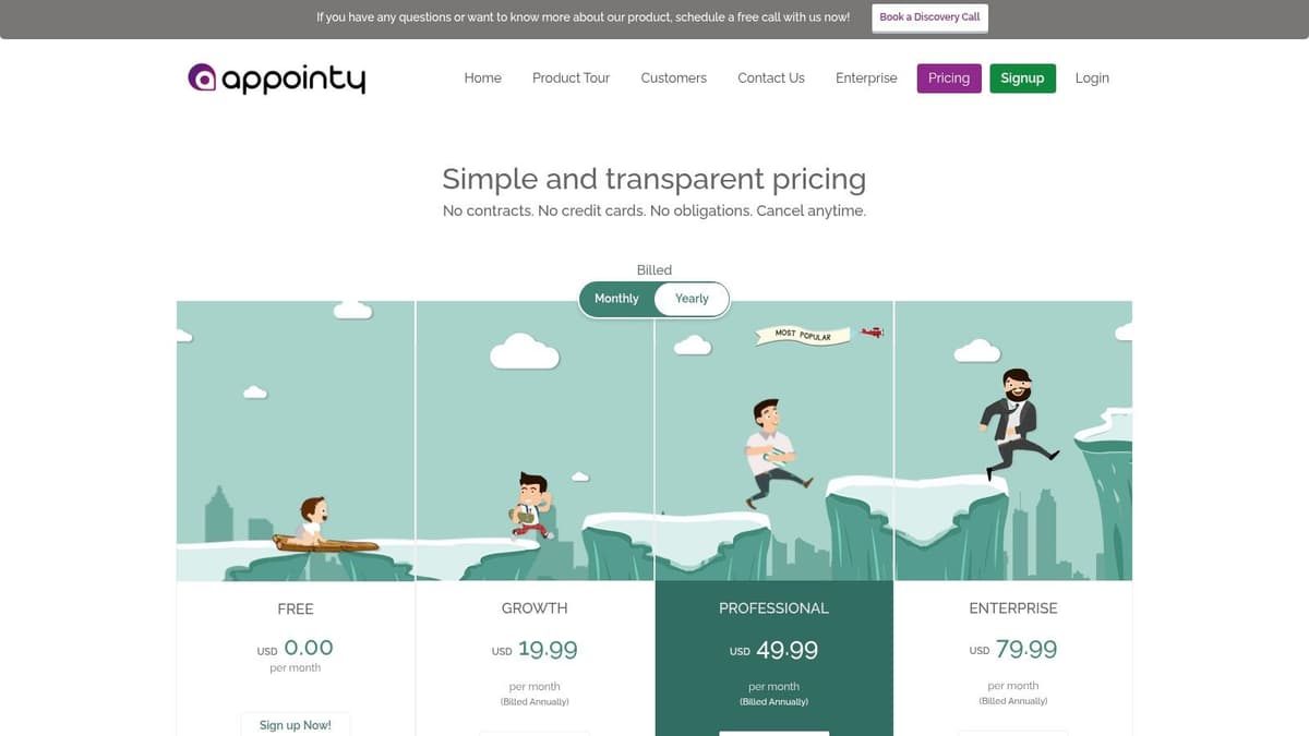 Appointy pricing plans