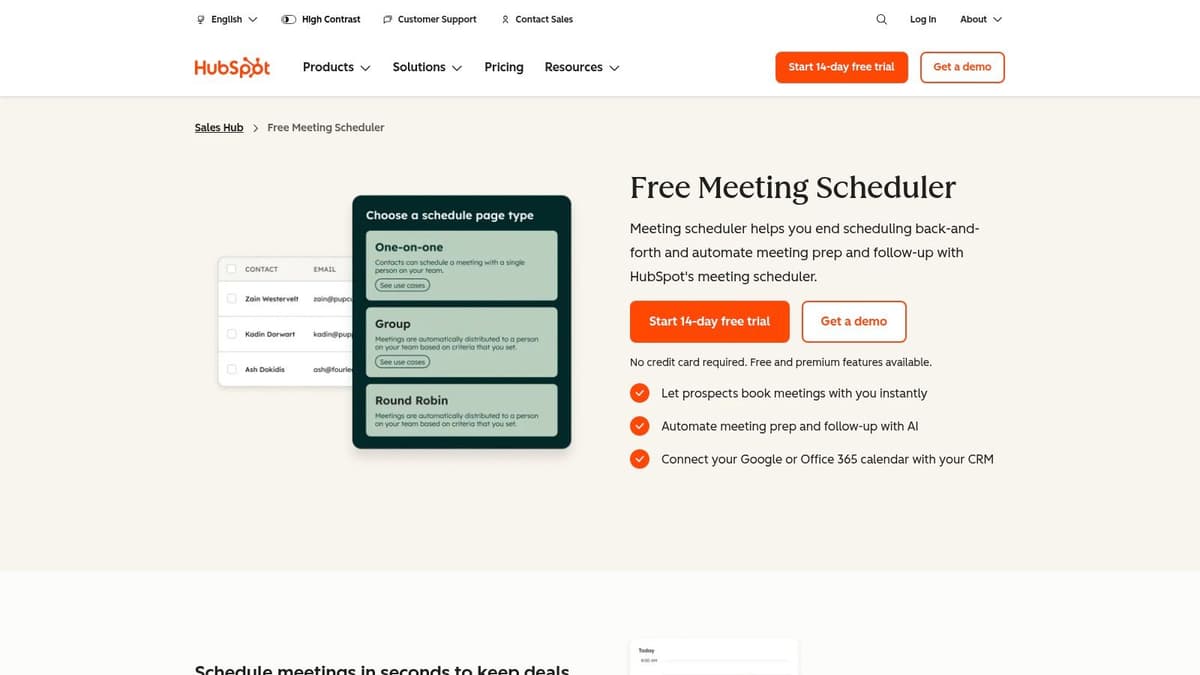 HubSpot Meeting Scheduler