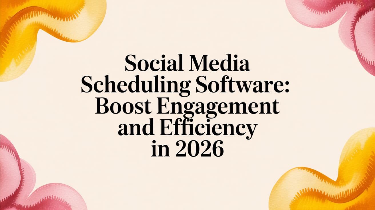 Social media scheduling software: Boost Engagement and Efficiency in 2026