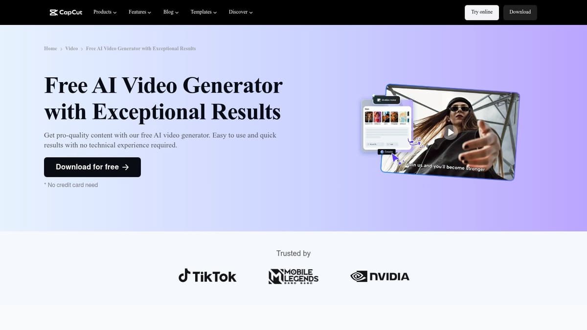 CapCut AI Video Generator