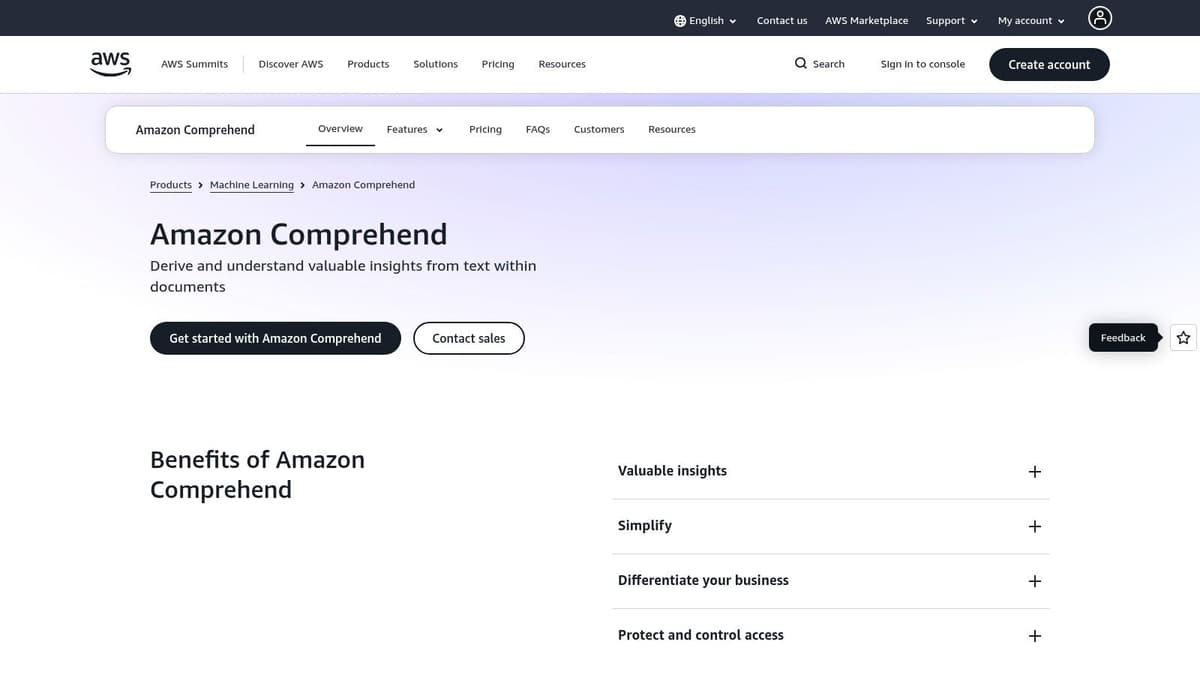 Amazon Comprehend