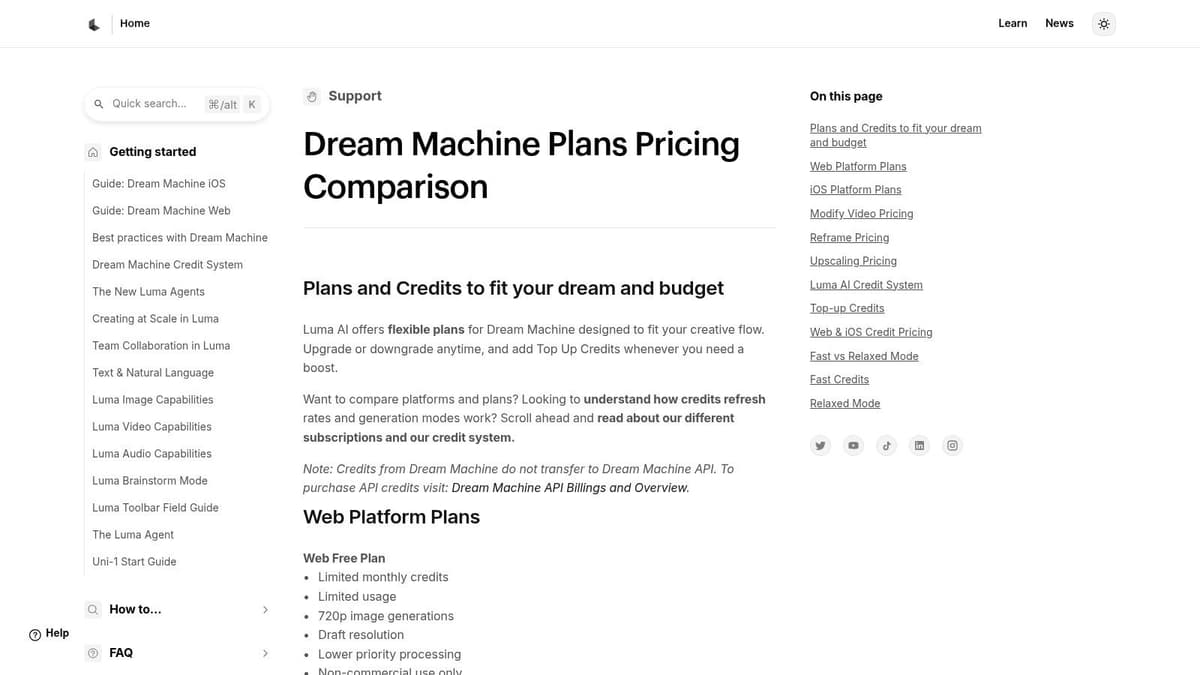 Luma, Dream Machine